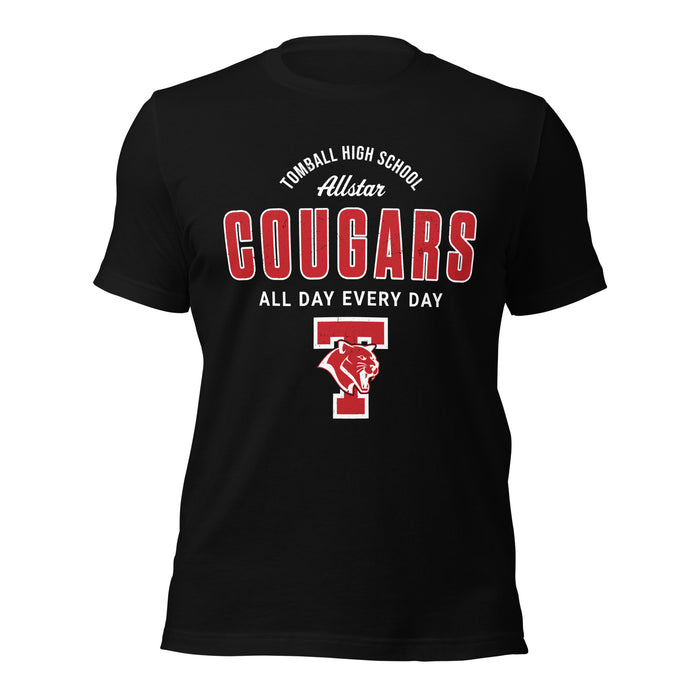 Tomball High School Cougars Black Premium Unisex T-shirt 040