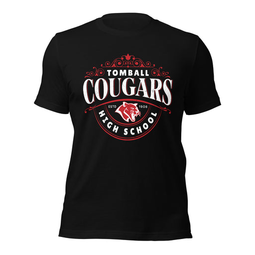 Tomball High School Cougars Black Premium Unisex T-shirt 211