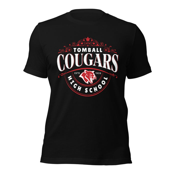 Tomball High School Cougars Black Premium Unisex T-shirt 211