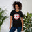 Woman wearing Tomball High School Cougars Black Premium Unisex T-shirt 203