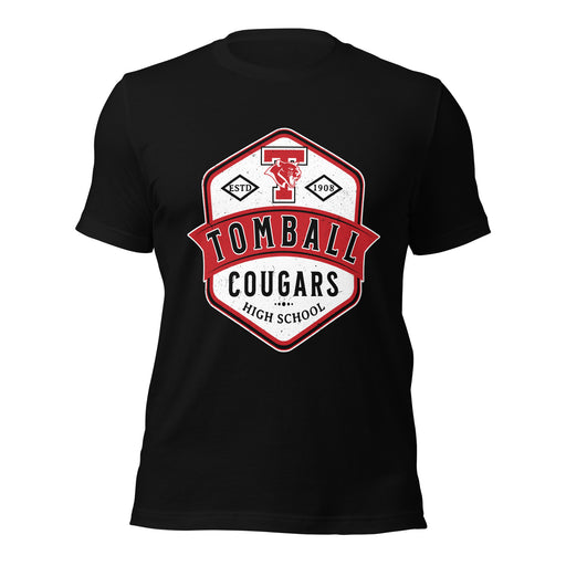 Tomball High School Cougars Black Premium Unisex T-shirt 209