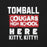 Close-up view of Tomball High School Cougars Black Premium Unisex T-shirt 231