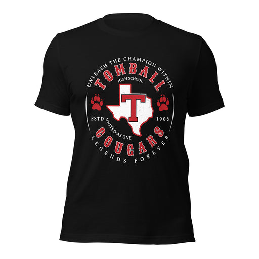 Tomball High School Cougars Black Premium Unisex T-shirt 214