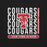 Close-up view of Tomball High School Cougars Black Premium Unisex T-shirt 235
