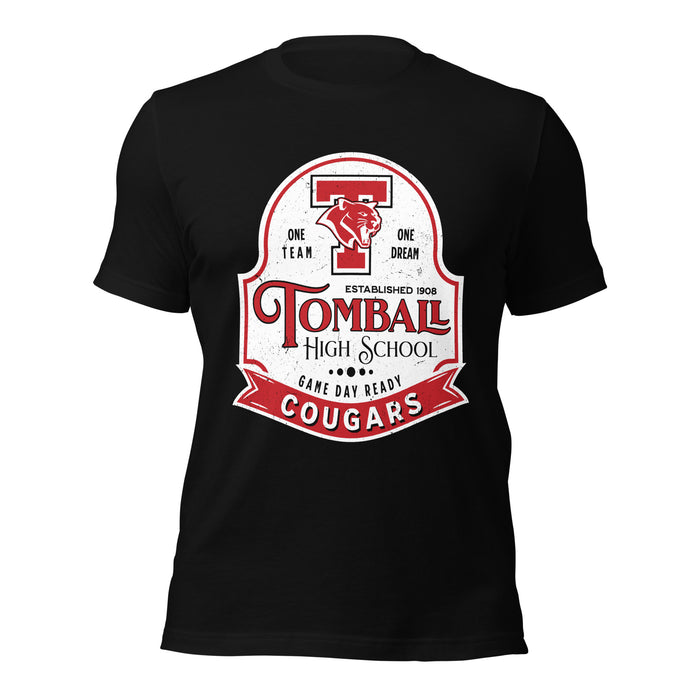 Tomball High School Cougars Black Premium Unisex T-shirt 219