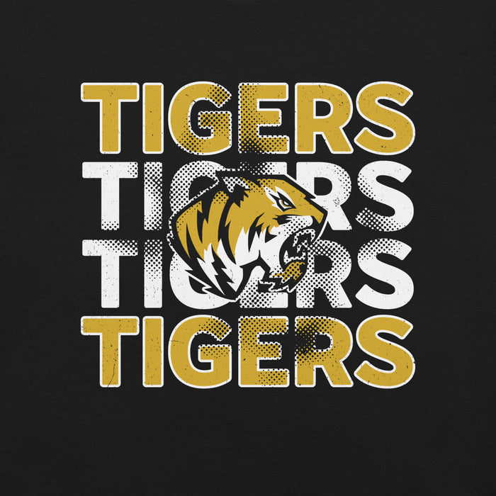 Close-up view of Tomball West High School Tigers Black Premium Unisex T-shirt 233