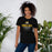 Woman wearing Tomball West High School Tigers Black Premium Unisex T-shirt 003