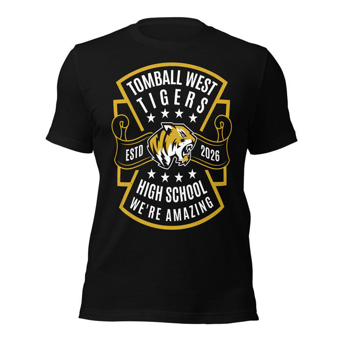 Tomball West High School Tigers Black Premium Unisex T-shirt 207