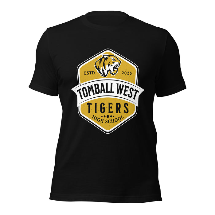 Tomball West High School Tigers Black Premium Unisex T-shirt 209