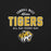A black graphic print featuring the text 'TOMBALL WEST Allstar TIGERS ALL DAY EVERY DAY' in white and distressed gold lettering, with a tiger head mascot logo below. Tomball West High School Tigers Black Premium Unisex T-shirt 040
