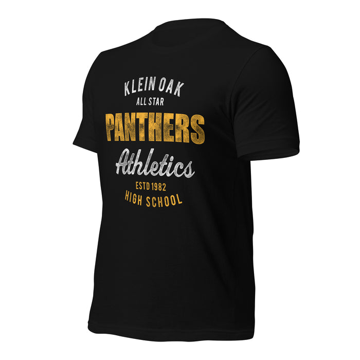 Klein Oak High School Panthers Premium Black Unisex T-shirt 34