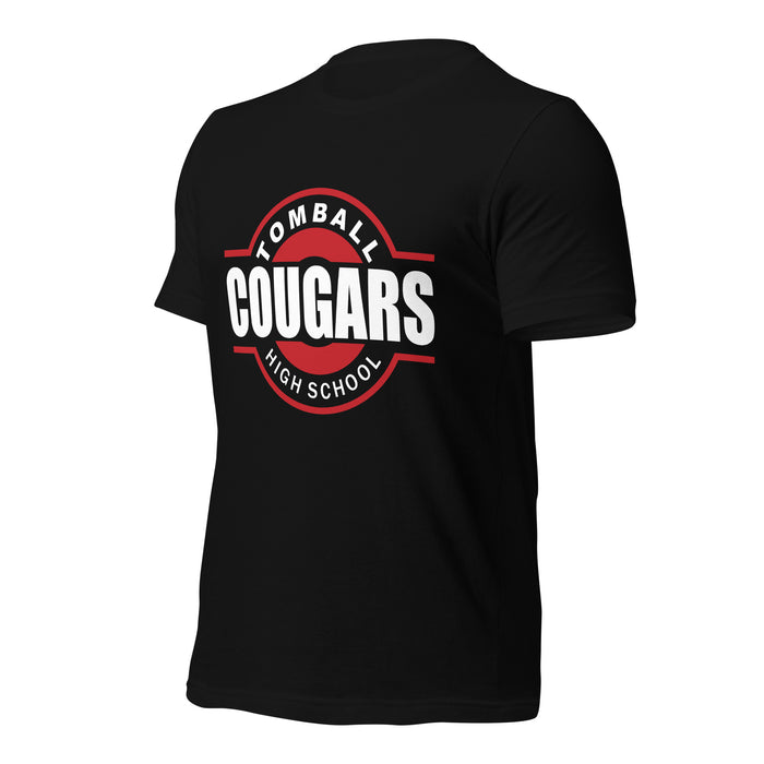 Tomball High School Cougars Premium Black Unisex T-shirt 11a