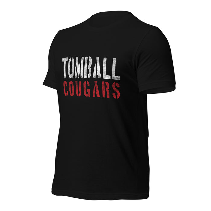 Tomball High School Cougars Premium Black Unisex T-shirt 17a