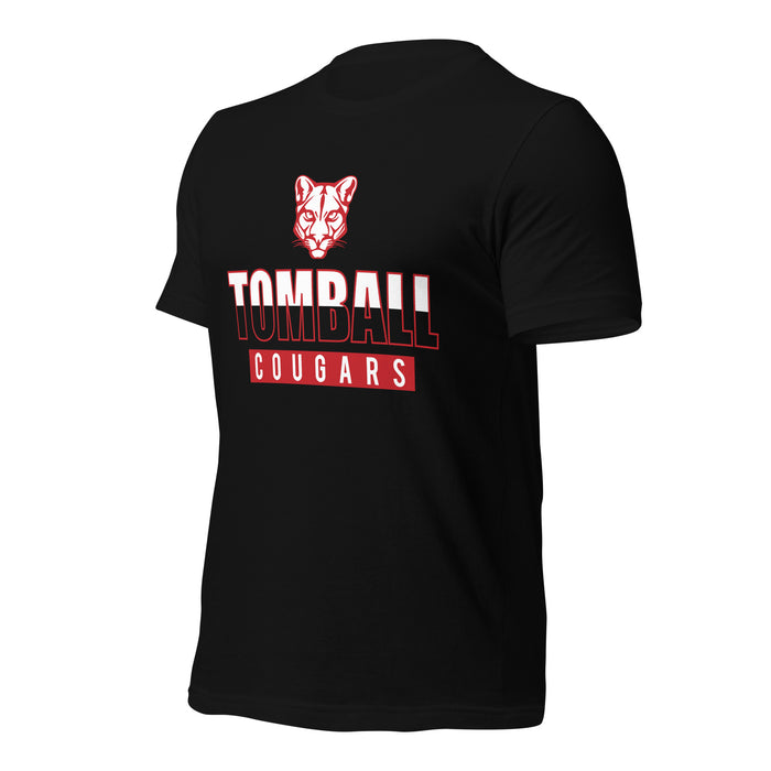 Tomball High School Cougars Premium Black Unisex T-shirt 23a