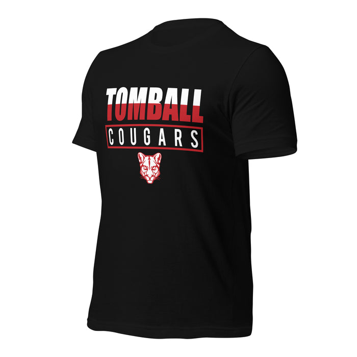 Tomball High School Cougars Premium Black Unisex T-shirt 29a