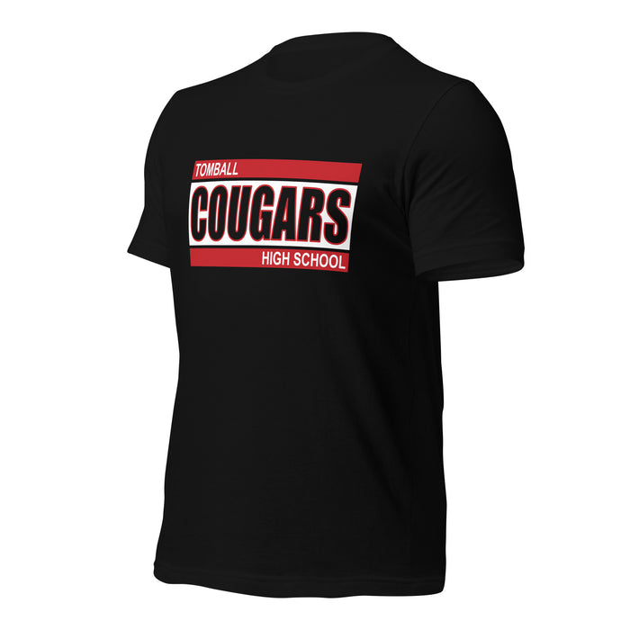 Tomball High School Cougars Premium Black Unisex T-shirt 72a