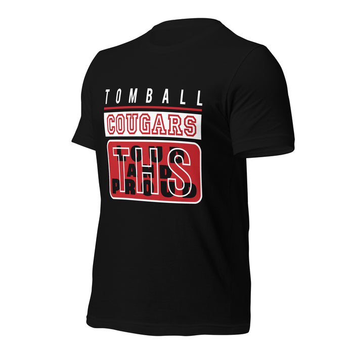 Tomball High School Cougars Premium Black Unisex T-shirt 86a