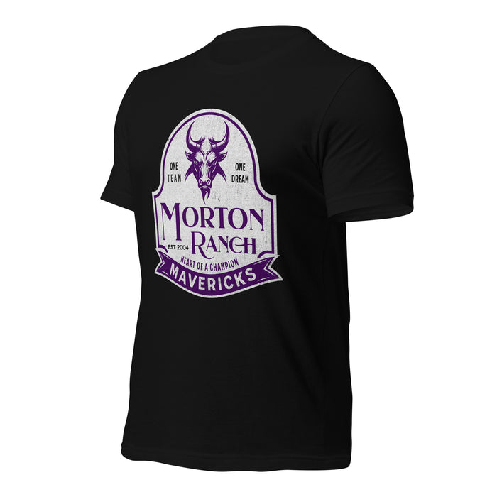 Morton Ranch High School Mavericks Premium Black Unisex T-shirt 210a