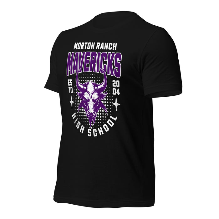 Morton Ranch High School Mavericks Premium Black Unisex T-shirt 212a