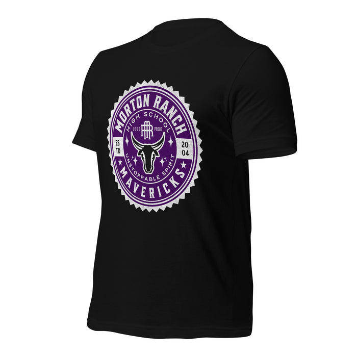 Morton Ranch High School Mavericks Premium Black Unisex T-shirt 213a