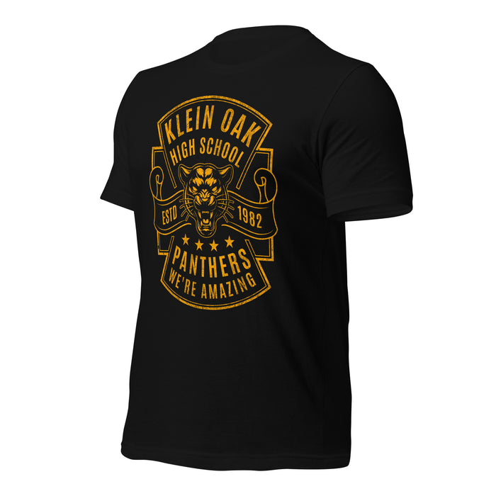 Klein Oak High School Panthers Premium Black Unisex T-shirt 212a