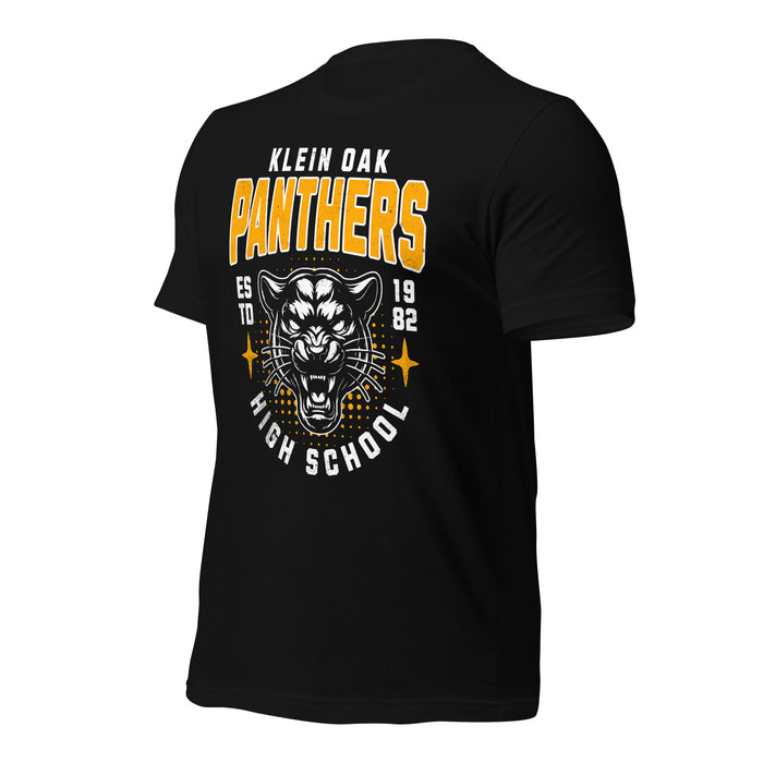 Klein Oak High School Panthers Premium Black Unisex T-shirt 217a