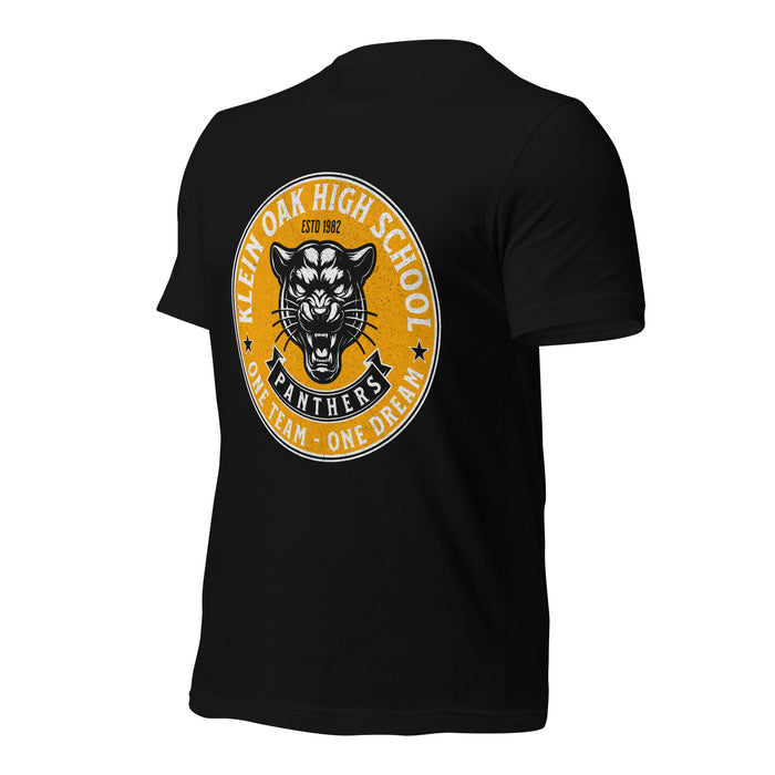 Klein Oak High School Panthers Premium Black Unisex T-shirt 218a