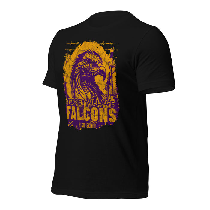 Jersey Village High School Falcons Black Premium Unisex T-shirt 202a