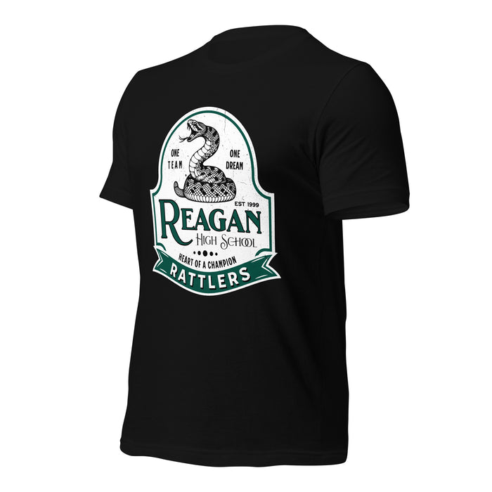 Reagan High School Rattlers Black Premium Unisex T-shirt 219a