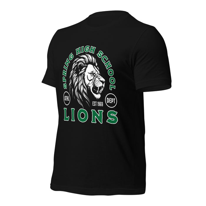 Spring High School Lions Black Premium Unisex T-shirt 205a