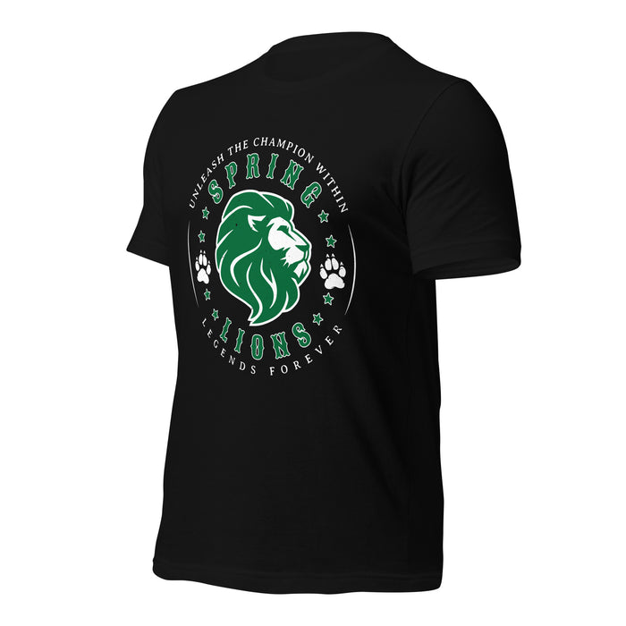 Spring High School Lions Black Premium Unisex T-shirt 214a