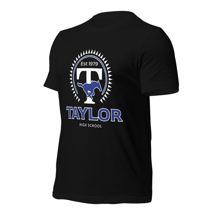 Taylor High School Mustangs Black Premium Unisex T-shirt 226a