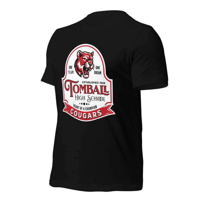 Tomball High School Cougars Black Premium Unisex T-shirt 219a