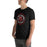 Man wearing Del Valle High School Cardinals Black Premium Unisex T-shirt 227