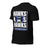 Profile view of Hebron High School Hawks Black Premium Unisex T-shirt 235