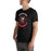 Man wearing Langham Creek High School Lobos Black Premium Unisex T-shirt 227