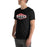 Man wearing Langham Creek High School Lobos Black Premium Unisex T-shirt 009