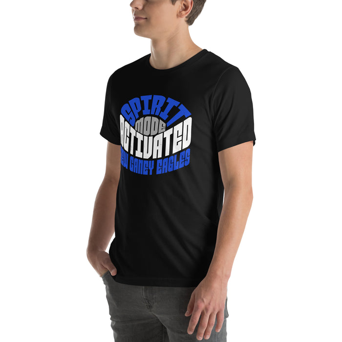 Man wearing New Caney High School Eagles Black Premium Unisex T-shirt 242