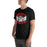 Man wearing North Shore High School Mustangs Black Premium Unisex T-shirt 242