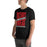 Man wearing North Shore High School Mustangs Black Premium Unisex T-shirt 241