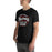 Man wearing North Shore High School Mustangs Black Premium Unisex T-shirt 255