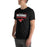 Man wearing North Shore High School Mustangs Black Premium Unisex T-shirt 049
