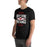 Man wearing North Shore High School Mustangs Black Premium Unisex T-shirt 210