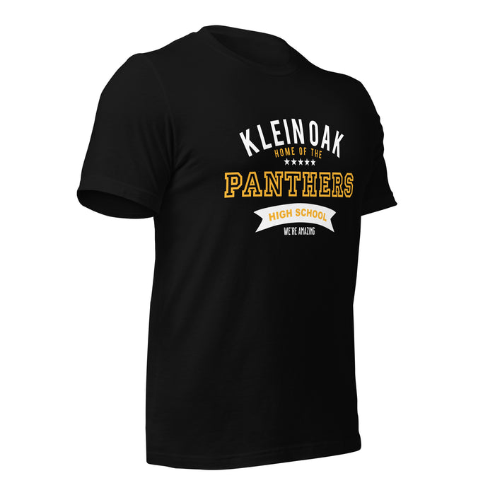 Klein Oak High School Panthers Premium Black Unisex T-shirt 96