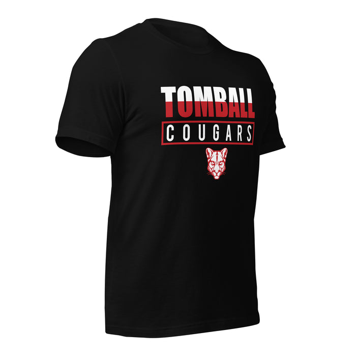 Tomball High School Cougars Premium Black Unisex T-shirt 29b