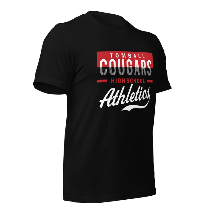 Tomball High School Cougars Premium Black Unisex T-shirt 48b