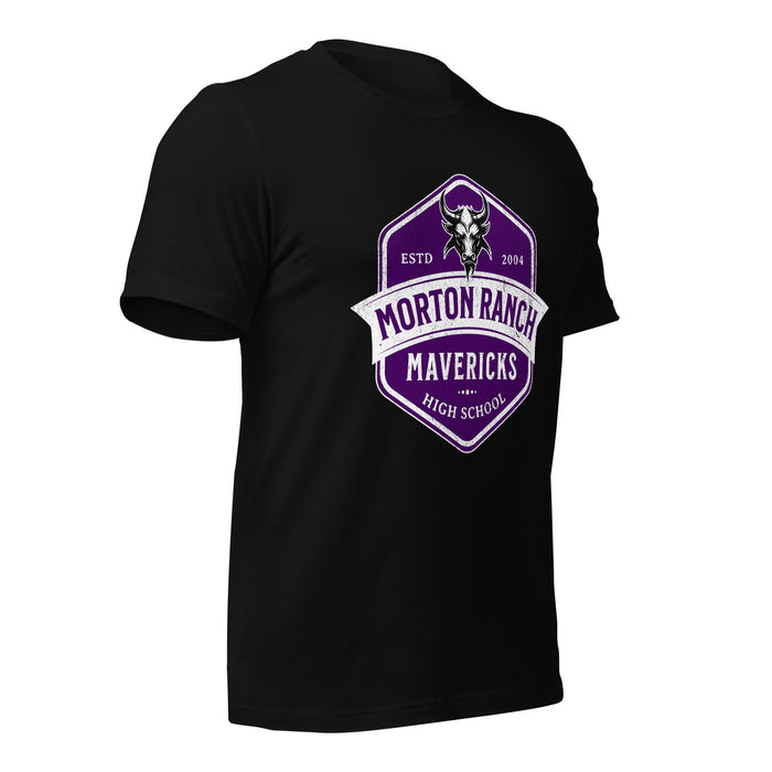 Morton Ranch High School Mavericks Premium Black Unisex T-shirt 216b