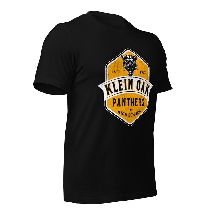 Klein Oak High School Panthers Premium Black Unisex T-shirt 214b