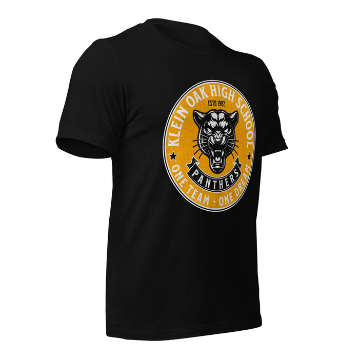 Klein Oak High School Panthers Premium Black Unisex T-shirt 218b