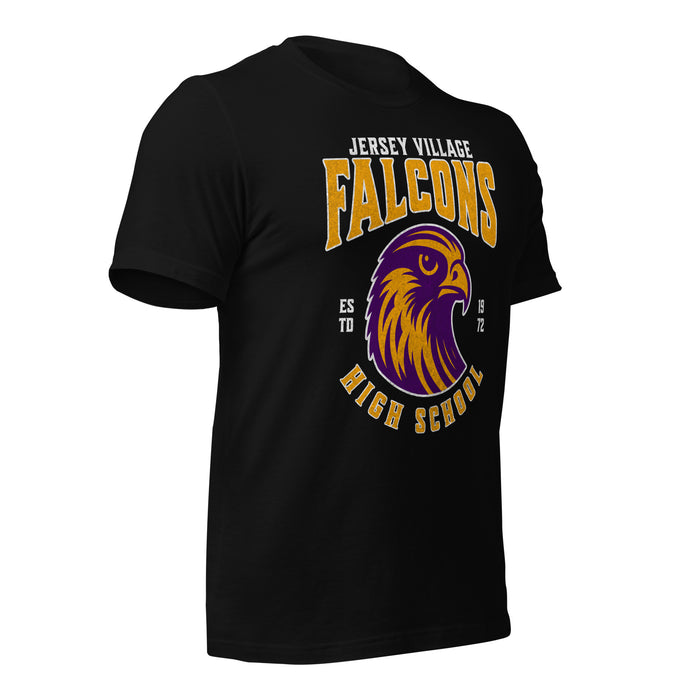 Jersey Village High School Falcons Black Premium Unisex T-shirt 212b